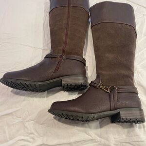 Brown riding boots